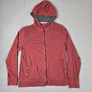 Craghoppers Nosilife Hoodie Mens XL Red Full Zip‎ Insect Repellant Hiking Camp